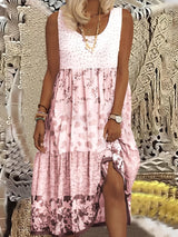 Nancy - Stilvolles Boho-Midikleid – Pink