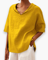 Damen Luftige Elegante Bluse | Sommer Blusen – Gelb