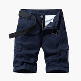 Herren Cargoshorts mit Taschen und Gürtel für den Sommer – Blau