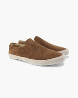 Jacob | Stylischer Espadrille Herren-Slip-On aus Wildleder mit Bastsohle – Braun