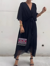 Sherry | Wickel Midikleid – Schwarz (Fast ausverkauft)