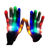 GlowHands – LED-Neon-Leuchthandschuhe – Mehrfarbig