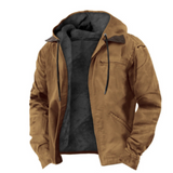 Herrenjacke mit Kapuzenform | Übergangsgeeignet – Braun