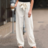 Florence - Damen Leinenhose – Weiß