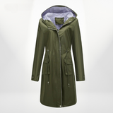 Damen Wasserdichter Trenchcoat | Mit Kapuze – Grün