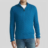 Herren-Pullover mit Rundhalsausschnitt - ACKLEY – Blau