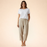 Aurelie | Ultra-weiche Hose mit Seitentaschen – Beige