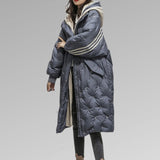 Tirivia – lange daunenjacke für damen – Blau