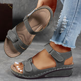 Vela – Modische Komfortsandale – Suede Grau