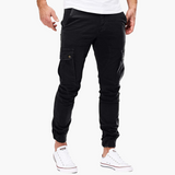 Bequeme Cargohose mit Seitentaschen - Herren Freizeithose – Schwarz