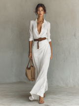 Victoria | Müheloses Maxikleid – Weiß