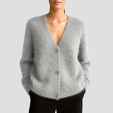 Weide | Gemütlicher Knopf-Cardigan – Grau