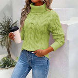 Raven - Der Pullover aus gedrehtem Strick für Damen – Grün