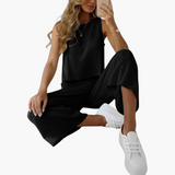 Bequemes Zweiteiliges Set für Damen - Sommer Casual Style – Schwarz