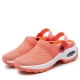Henrike - Damen Slip-On Sneaker mit Mesh und Riemen – Orange