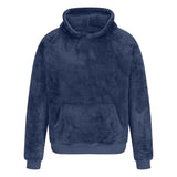Plüsch – warmer, flauschiger kapuzenpullover – Marineblauw