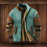 Herren Jacke | Durchgehender Reißverschluss mit Umlegekragen – Blau 2