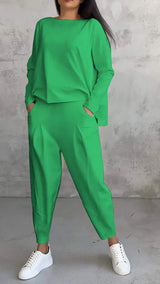 Trendy Casual Damen Kleidung Set - Brooklyn – Grün