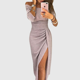 Lily | Chices Maxikleid mit Neckholder – Rosa