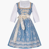 Spitzenakzent Dirndl kleid für Damen - Oktoberfest 2025 – Blau