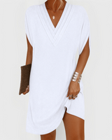 Jannie | Elegantes, schmeichelndes Kleid – Weiß