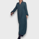 Samira – Maxikleid mit V-Ausschnitt – Grün