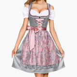 Spitzen-Dirndl kleid für Damen - Oktoberfest 2025 – Rosa