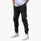 Relaxte Cargo Joggerhose - Für Herren mit Taschen & Stil – Schwarz