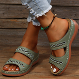 Rhetta - Sommersandalen mit Keilabsatz für Frauen – Grün