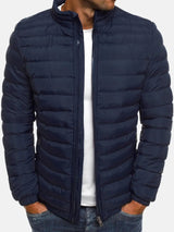 Wasserdichte Steppjacke für Herren – Marineblau