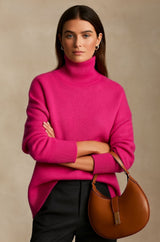 Amelia - Federleichter Strickpullover – Rosa