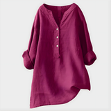 Fenella - Tunikabluse mit Knopfleiste – Pink