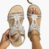 Boho Style Orthopedic Sandals für Frauen – Comfort & Style – Khaki