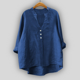 Gertrud - Linen Blouse – Marineblau