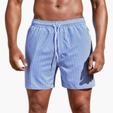 Badeshorts - Herren gestreift & schnelltrocknend Sommer – Dunkelblau