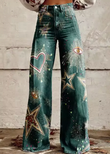 Anzhela - Weite Hose mit buntem Druck – Multicolor 6