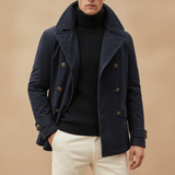 Merol - Taillierter doppelreihiger Blazer – Atlantik Blau