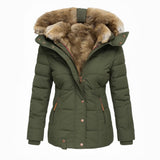 Anna™ | Warmer mit Fell gefütterter Wintermantel – Grün