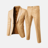 Alonzare™ | Klassisches Ensemble (Jacke + Hose) – Khaki