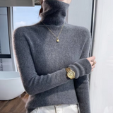 Athena – Rollkragenpullover aus Wolle und Kaschmir – Grau