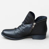 Karin - Damen Bequeme Orthopädische Stiefel mit Fußbett – Schwarz