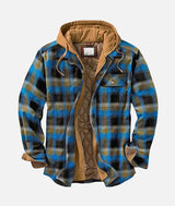 Sebastian | Quilted Patchwork Jacket – Blau