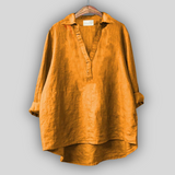 Anna - Linen Blouse – Gelb
