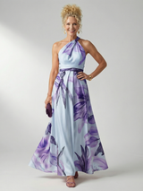 Amiel | Leichtes Blumenkleid Maxi – Lila