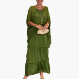 Gisela | Elegantes langes Kleid – Grün
