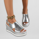 Rea | Schimmernde Sommer-Wedges – Silber