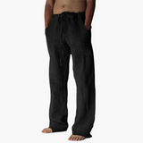 Leichte Relaxed Fit Hose für Herren - bequem & luftdurchlässig – Schwarz