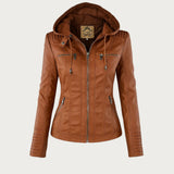 Monika™ | Robuste und elegante Lederjacke – Hellbraun