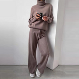 Brugman – Stilvolles Zweiteiliges Set Mit Rollkragen – Khaki