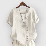 Mayla | Klassische und bequeme Bluse – Weiß